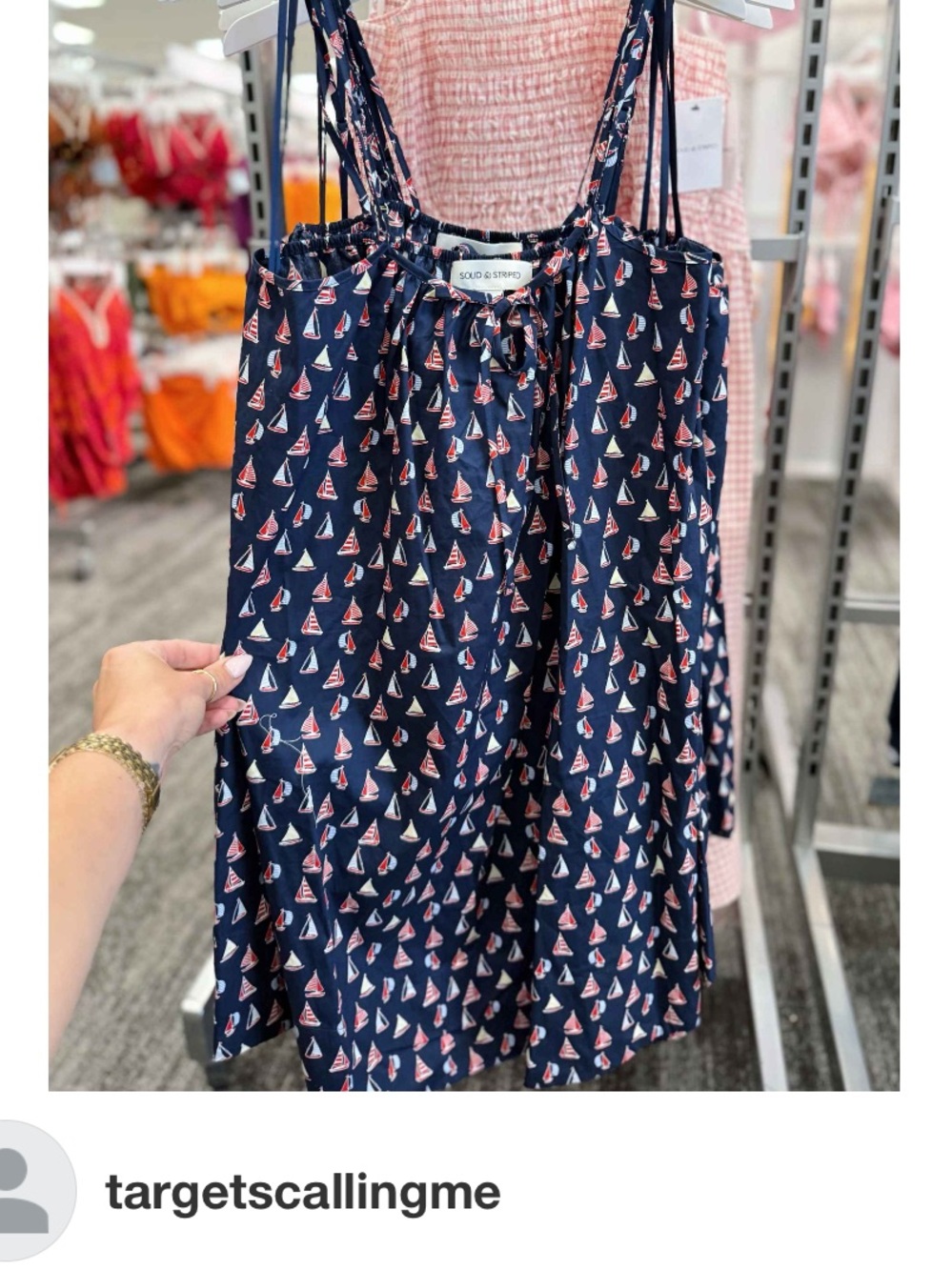 Solid & Striped Relaxed Flowy Cover Up Dress Oversized Navy Sailboat XS NWOT ⛵️